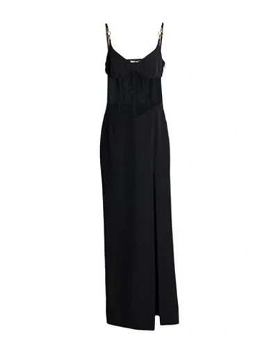 Just Cavalli Woman Maxi Dress Black Size 10 Polyester, Elastane