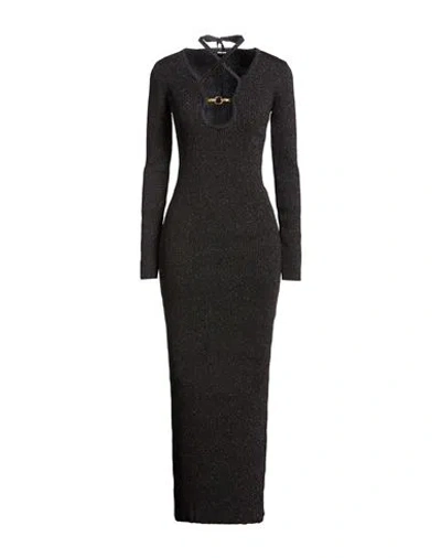 Just Cavalli Woman Maxi Dress Black Size Xs Viscose, Polyester, Metal Fiber