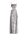 Just Cavalli Woman Maxi Dress Taupe Size 4 Polyester, Elastane In Grey