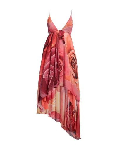 Just Cavalli Long Dresses In Orange