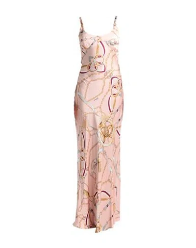 Just Cavalli Woman Maxi Dress Pink Size 12 Viscose