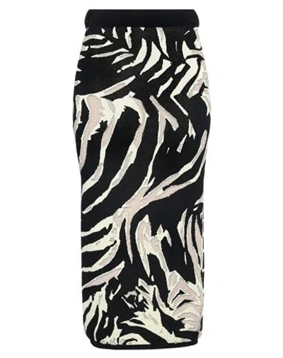 Just Cavalli Woman Maxi Skirt Black Size S Viscose, Polyamide In Black