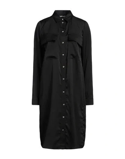 Just Cavalli Woman Midi Dress Black Size 10 Polyester