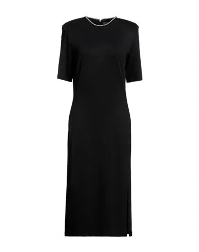 Just Cavalli Woman Midi Dress Black Size 4 Viscose, Polyamide, Elastane