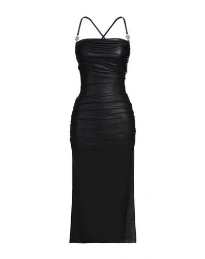 Just Cavalli Woman Midi Dress Black Size 6 Polyamide, Elastane, Polyurethane Resin