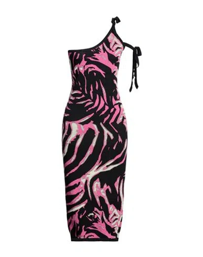 Just Cavalli Woman Midi Dress Black Size S Viscose, Polyamide