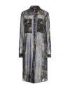 Just Cavalli Woman Midi Dress Ocher Size 12 Polyester In Yellow