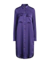 Just Cavalli Woman Midi Dress Purple Size 4 Polyester In Purple