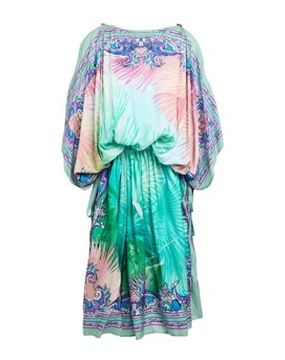 Just Cavalli Woman Midi Dress Turquoise Size Onesize Viscose