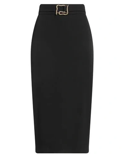 Just Cavalli Metal-snake Detail Midi Skirt In Black