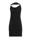 Just Cavalli Woman Mini Dress Black Size 10 Polyester, Elastane