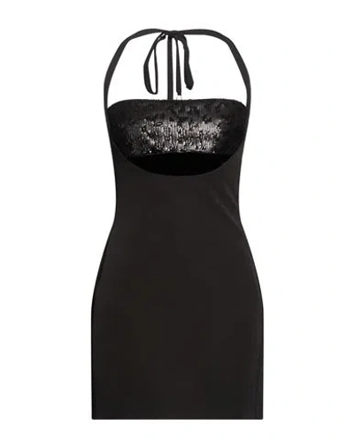 Just Cavalli Woman Mini Dress Black Size 10 Polyester, Elastane