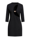 Just Cavalli Woman Mini Dress Black Size 2 Polyester, Elastane