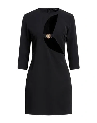 Just Cavalli Woman Mini Dress Black Size 2 Polyester, Elastane