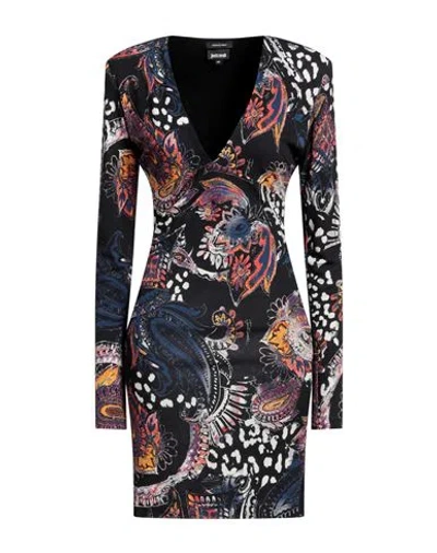 Just Cavalli Woman Mini Dress Black Size 10 Viscose