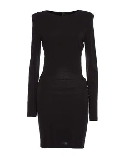 Just Cavalli Woman Short Dress Black Size 6 Viscose