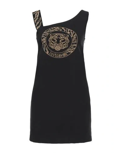 Just Cavalli Woman Mini Dress Black Size 4 Polyester, Elastane