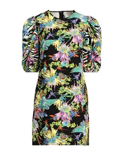 Just Cavalli Woman Mini Dress Black Size 4 Polyester, Elastane