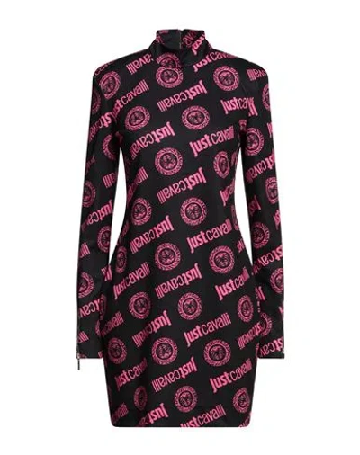 Just Cavalli Woman Mini Dress Black Size 6 Polyester, Elastane
