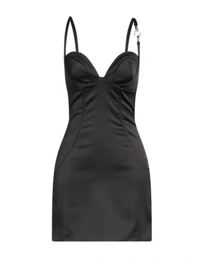 Just Cavalli Woman Mini Dress Black Size 8 Polyester, Elastane