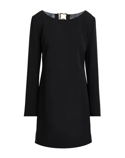 Just Cavalli Woman Mini Dress Black Size 8 Polyester, Elastane
