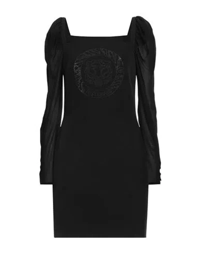 Just Cavalli Woman Mini Dress Black Size 8 Polyester, Elastane
