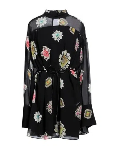 Just Cavalli Woman Short Dress Black Size 8 Viscose