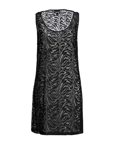 Just Cavalli Woman Mini Dress Black Size 8 Viscose, Polyacrylic