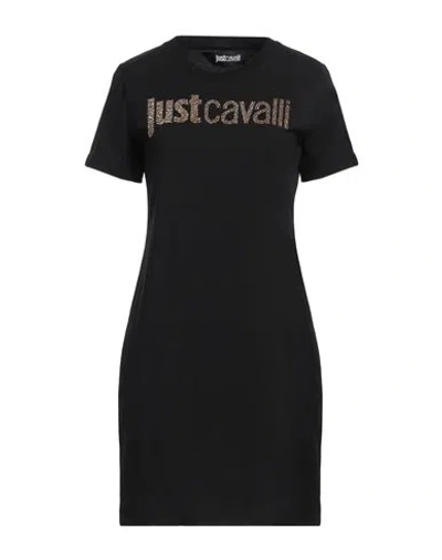 Just Cavalli Woman Mini Dress Black Size L Cotton