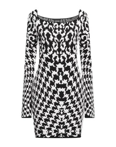Just Cavalli Woman Mini Dress Black Size M Viscose, Cotton, Polyester