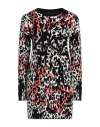 Just Cavalli Jacquard Leopard-print Minidress In Black