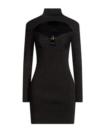 Just Cavalli Woman Mini Dress Black Size S Viscose, Polyester, Metal Fiber