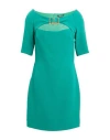 Just Cavalli Woman Mini Dress Emerald Green Size 2 Polyester, Elastane In Gray