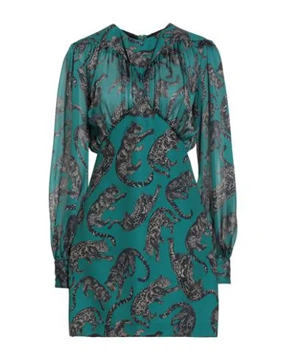 Just Cavalli Leopard-printed Mini Dress In Green
