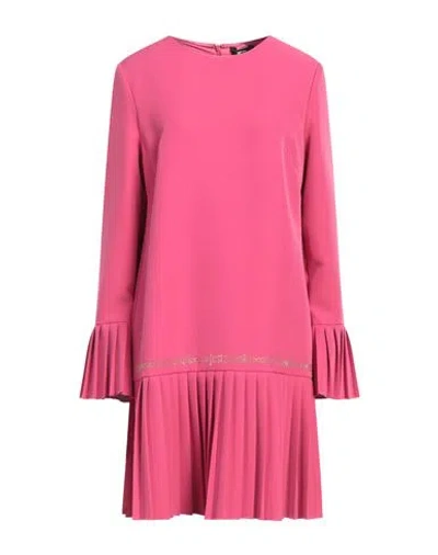 Just Cavalli Woman Mini Dress Fuchsia Size 10 Polyester, Elastane In Pink