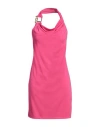Just Cavalli Woman Mini Dress Fuchsia Size 4 Polyester, Elastane In Pink
