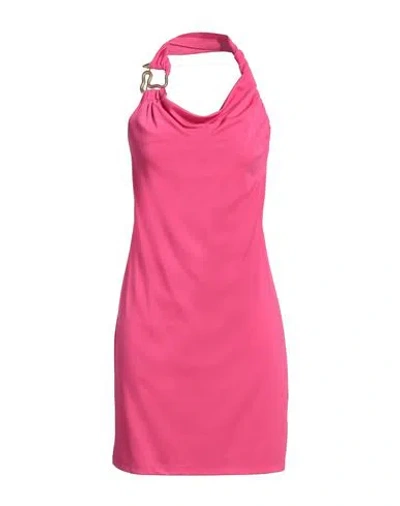 Just Cavalli Woman Mini Dress Fuchsia Size 4 Polyester, Elastane In Pink