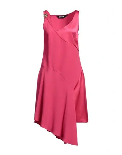 Just Cavalli Woman Mini Dress Fuchsia Size 4 Acetate, Viscose In Pink