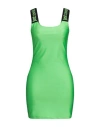 Just Cavalli Woman Mini Dress Green Size 6 Polyamide, Elastane