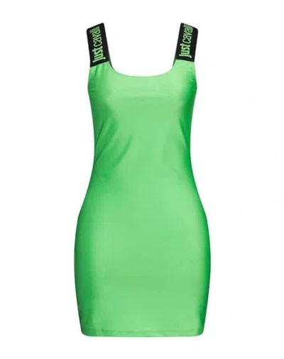 Just Cavalli Woman Mini Dress Green Size 6 Polyamide, Elastane