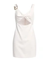 Just Cavalli Woman Mini Dress Ivory Size 6 Polyester, Elastane In White