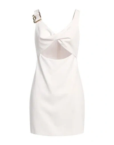 Just Cavalli Woman Mini Dress Ivory Size 6 Polyester, Elastane In White
