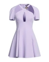 Just Cavalli Woman Mini Dress Mauve Size 12 Polyester, Elastane In Purple