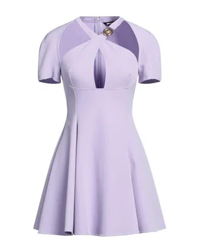 Just Cavalli Woman Mini Dress Light Purple Size 10 Polyester, Elastane