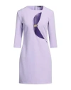 Just Cavalli Woman Mini Dress Light Purple Size 8 Polyester, Elastane