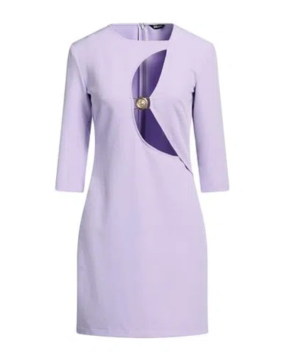 Just Cavalli Woman Mini Dress Light Purple Size 8 Polyester, Elastane