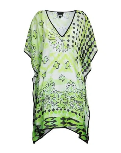 Just Cavalli Woman Short Dress Acid Green Size S Viscose