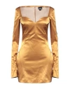 Just Cavalli Woman Mini Dress Marigold Size 4 Cotton, Viscose, Elastane, Polyester In Yellow