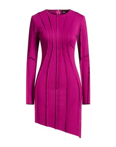 Just Cavalli Woman Mini Dress Mauve Size 4 Viscose, Polyamide, Elastane In Purple