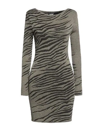 Just Cavalli Woman Mini Dress Military Green Size Xl Viscose, Polyester